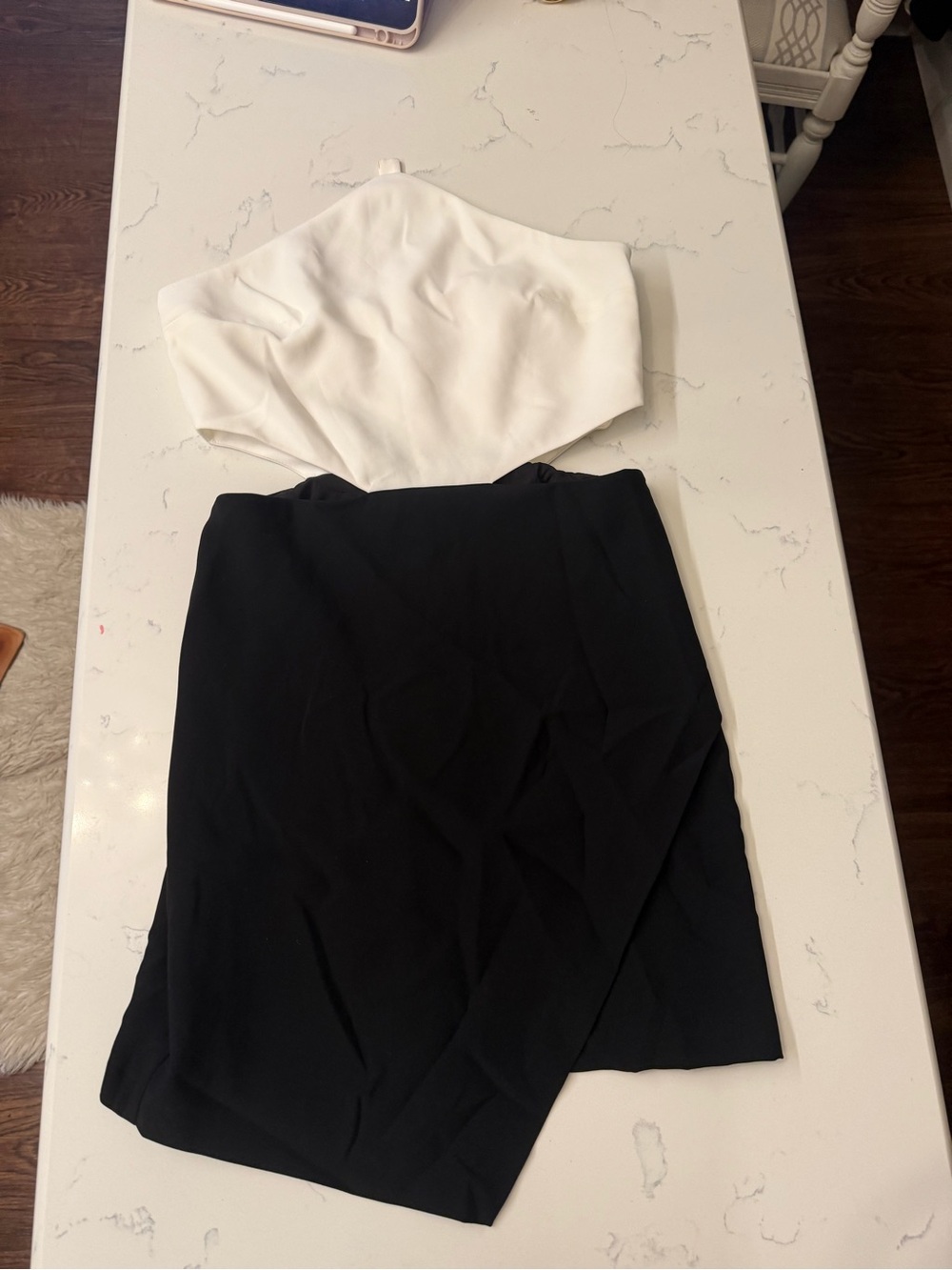 Amanda Uprichard Black Asymmetrical Wrap Skirt